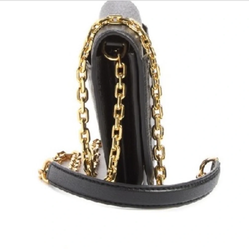 MARC JACOBS NEW YORK EMPIRE CITY WALLET CROSBODY BAG PURSE GOLD CHAIN - Picture 3 of 16